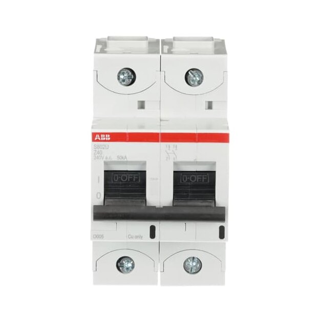 ABB 2CCS862017R0405 S802U-Z40 Hochleistungssicherungsautomat  40A Z 240VAC=Icu 50kA 2P  UL 489