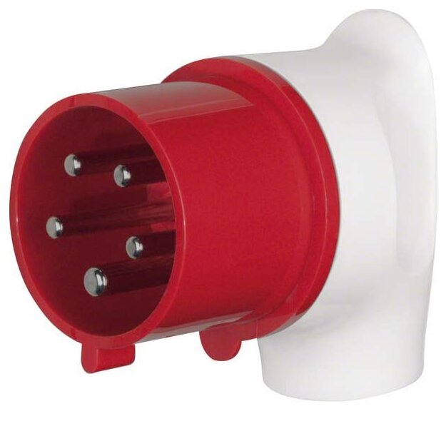 Berker 578201 CEE Winkelstecker 5-polig 32 A Verbindungssysteme Grau/Rot