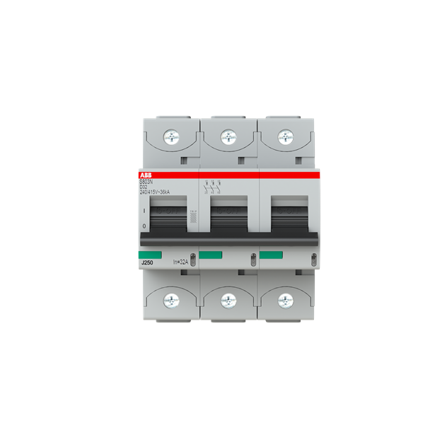 ABB 2CCS893001R0321 S803N-D32 Hochleistungssicherungsautomat  32A D 400VAC=Icu 36kA 690VAC=Icu 4 5kA
