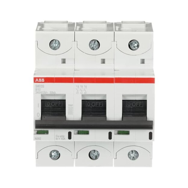 ABB 2CCS863001R0105 S803S-B10 Hochleistungssicherungsautomat  10A B 400VAC=Icu 50kA 690VAC=Icu6kA 3P