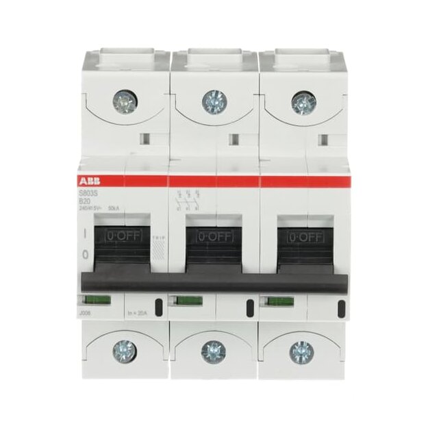 ABB 2CCS863001R0205 S803S-B20 Hochleistungssicherungsautomat  20A B 400VAC=Icu 50kA 690VAC=Icu6kA 3P