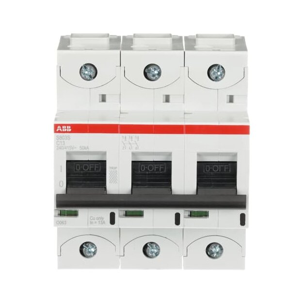 ABB 2CCS863001R0134 S803S-C13 Hochleistungssicherungsautomat  13A C 400VAC=Icu 50kA 690VAC=Icu6kA 3P