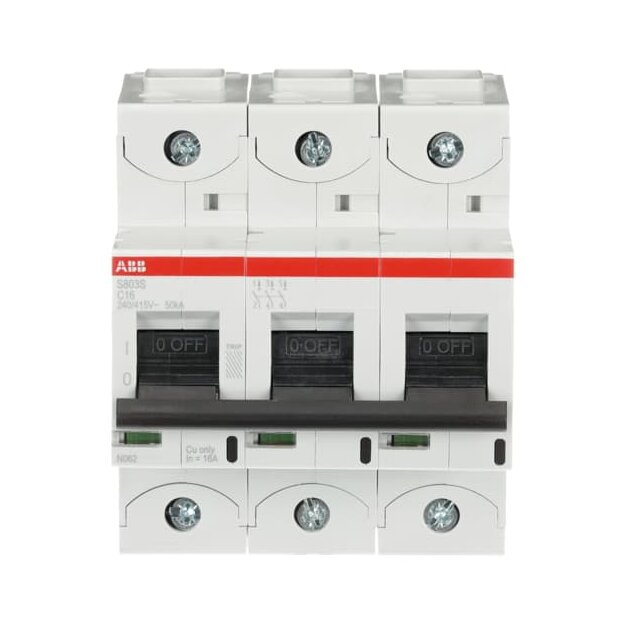 ABB 2CCS863001R0164 S803S-C16 Hochleistungssicherungsautomat  16A C 400VAC=Icu 50kA 690VAC=Icu6kA 3P