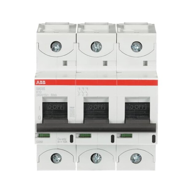 ABB 2CCS863001R0427 S803S-K10 Hochleistungssicherungsautomat  10A K 400VAC=Icu 50kA 690VAC=Icu6kA 3P