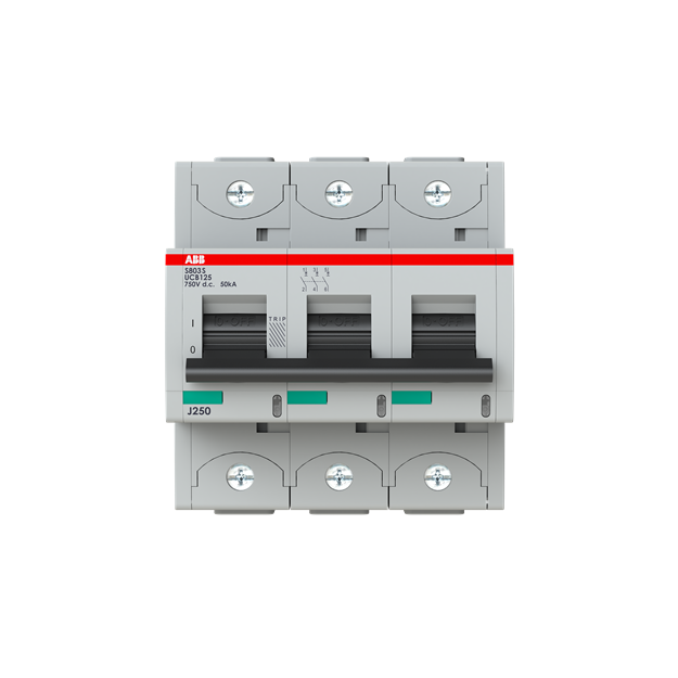 ABB 2CCG001898R0001 S803S-UCB125 Hochleistungssicherungsautomat 125A  B  750V DC=Icu 50 kA  3P