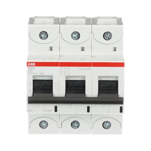 ABB 2CCS863017R0487 S803U-K20 Hochleistungssicherungsautomat  20A K 240VAC=Icu 50kA 3P  UL 489