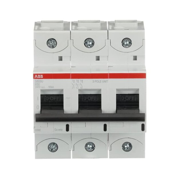 ABB 2CCS863017R0577 S803U-K50 Hochleistungssicherungsautomat  50A K 240VAC=Icu 50kA 3P  UL 489