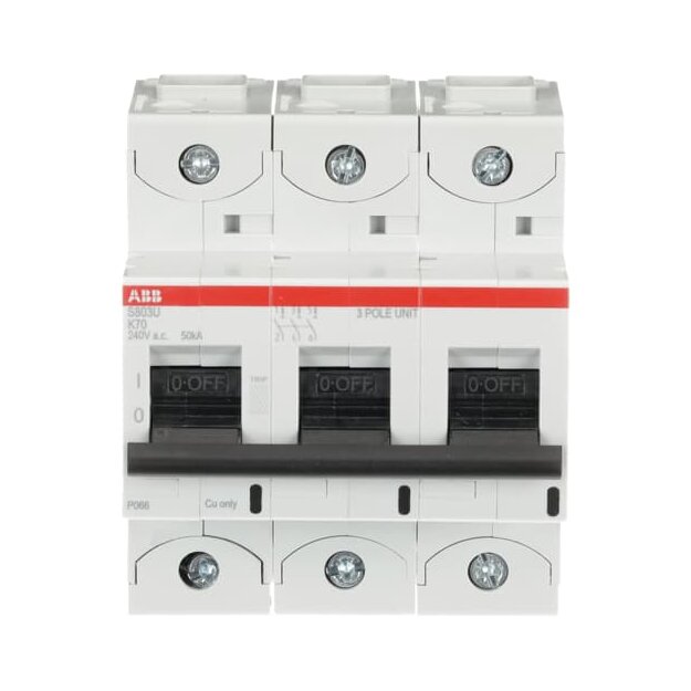 ABB 2CCS863017R0707 S803U-K70 Hochleistungssicherungsautomat  70A K 240VAC=Icu 50kA 3P  UL 489