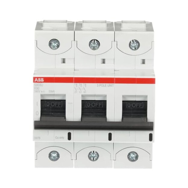 ABB 2CCS863017R0907 S803U-K90 Hochleistungssicherungsautomat  90A K 240VAC=Icu 50kA 3P  UL 489