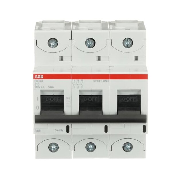ABB 2CCS863017R0155 S803U-Z15 Hochleistungssicherungsautomat  15A Z 240VAC=Icu 50kA 3P  UL 489