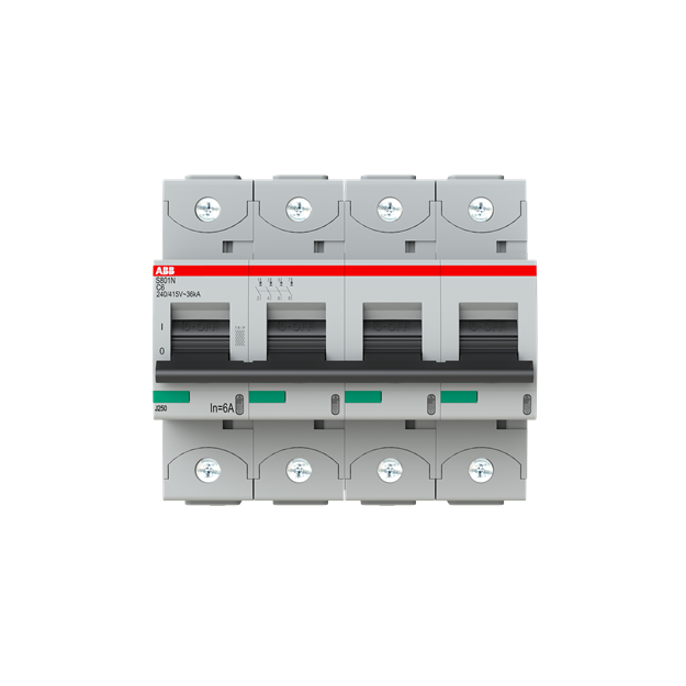ABB 2CCS894001R0064 S804N-C6 Hochleistungssicherungsautomat  4P  C-Charakterisitk  6A