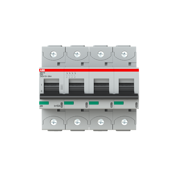 ABB 2CCS894001R0501 S804N-D50 Hochleistungssicherungsautomat  50A D 400VAC=Icu 36kA 690VAC=Icu 4 5kA