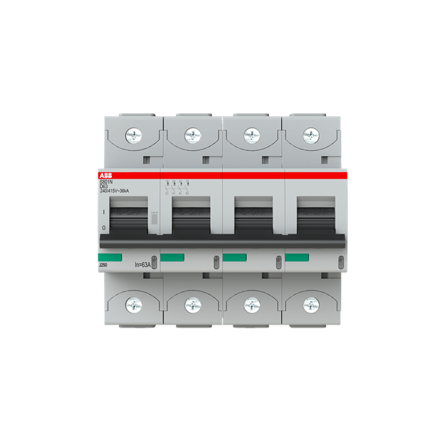 ABB 2CCS894001R0631 S804N-D63 Hochleistungssicherungsautomat  63A D 400VAC=Icu 36kA 690VAC=Icu 4 5kA