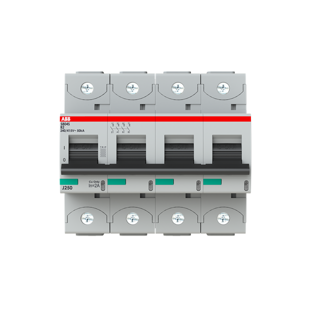 ABB 2CCF019916R0001 S804S-B2 Hochleistungssicherungsautomat 2A B 400VAC=Icu 50kA 690VAC=Icu6kA 4P