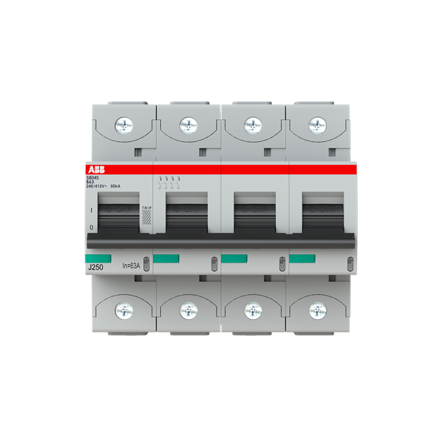 ABB 2CCS864001R0635 S804S-B63 Hochleistungssicherungsautomat  63A B 400VAC=Icu 50kA 690VAC=Icu6kA 4P