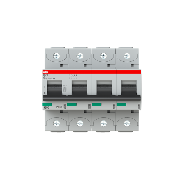 ABB 2CCS864001R0064 S804S-C6 Hochleistungssicherungsautomat 6A C 415VAC=Icu 50kA 4P