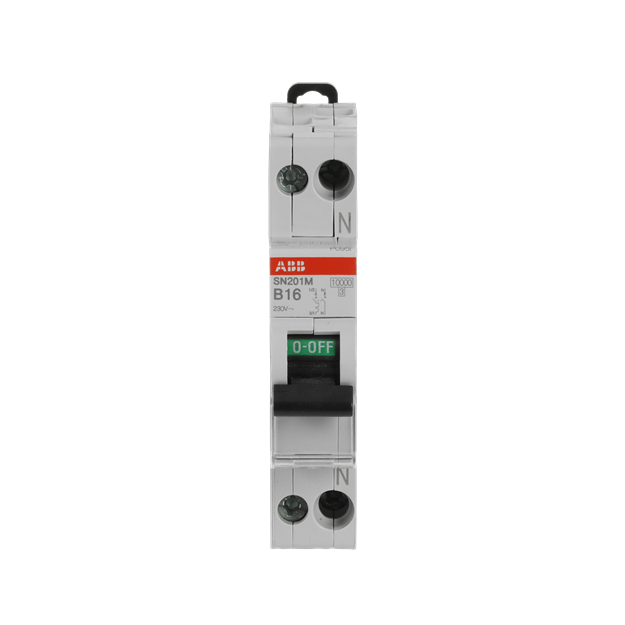 ABB 2CSS275101R0165 SN201M-B16 Sicherungsautomat B-Charakteristik  10 kA  16 A  1P+N Neutralleiter rechts
