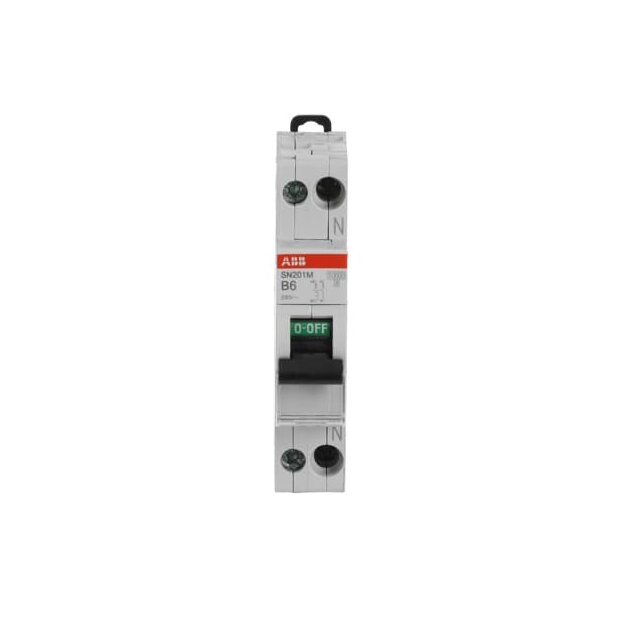 ABB 2CSS275101R0065 SN201M-B6 Sicherungsautomat B-Charakteristik  10 kA  6 A  1P+N Neutralleiter rechts
