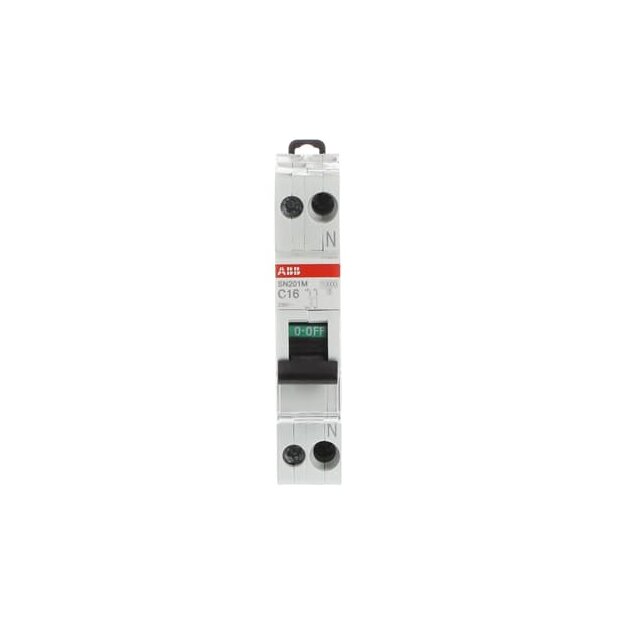 ABB 2CSS275101R0164 SN201M-C16 Sicherungsautomat C-Charakteristik  10 kA  16 A  1P+N Neutralleiter rechts