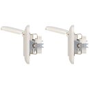 Busch-Jaeger Busch-Duro 2000 SI Set: 2x 20 EUK-212 Steckdose mit Klappdeckel + 2x 2511-212 Abdeckrahmen 1-fach Cremeweiß