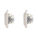 Busch-Jaeger Busch-Duro 2000 SI Set: 2x 20 EUK-212 Steckdose mit Klappdeckel + 2x 2511-212 Abdeckrahmen 1-fach Cremeweiß