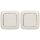 Busch-Jaeger Busch-Duro 2000 SI Set: 2x 20 EUK-212 Steckdose mit Klappdeckel + 2x 2511-212 Abdeckrahmen 1-fach Cremeweiß