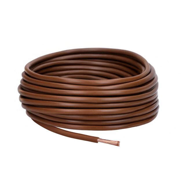 Aderleitung flexibel H07V-K 6 mm² braun 10 Meter