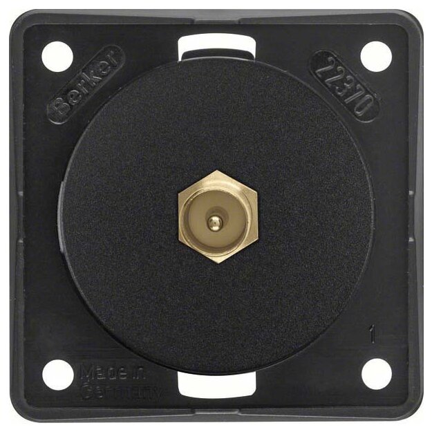 Berker 945812503 Antennen-Verbinderdose TV Integro Modul-Einsätze Schwarz matt