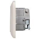 Busch-Jaeger Busch-Duro 2000 SI Set: UAE-Dose flex 136104030 mit Zentralscheibe + 2511-212 1-fach Rahmen Cremeweiß