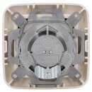Busch-Jaeger Busch-Duro 2000 SI Set: UAE-Dose flex 136104030 mit Zentralscheibe + 2511-212 1-fach Rahmen Cremeweiß