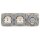 Busch-Jaeger Busch-Duro 2000 SI Set: 1x Rutenbeck Anschlussdose flex 136104030 mit Zentralscheibe + 2x 20 EUC-212 SCHUKO Steckdosen-Einsatz + 1x 2513-212 3-fach Rahmen Cremeweiß