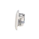 Busch-Jaeger Busch-Duro 2000 SI Set: Rutenbeck Anschlussdose 136104070 UAE-Cat.6A iso-8/8 Up 0 & Zenrtalscheibe + Telefondose TAE 3x6 NFN Up0 rw & Zenrtalscheibe + 20 EUC-212 Steckdose + 2523-212 Rahmen Cremeweiß
