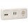 Busch-Jaeger Busch-Duro 2000 SI Set: Rutenbeck Anschlussdose 136104070 UAE-Cat.6A iso-8/8 Up 0 & Zenrtalscheibe + Telefondose TAE 3x6 NFN Up0 rw & Zenrtalscheibe + 20 EUC-212 Steckdose + 2523-212 Rahmen Cremeweiß