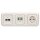 Busch-Jaeger Busch-Duro 2000 SI Set: Rutenbeck Anschlussdose 136104070 UAE-Cat.6A iso-8/8 Up 0 & Zenrtalscheibe + Telefondose TAE 3x6 NFN Up0 rw & Zenrtalscheibe + 20 EUC-212 Steckdose + 2523-212 Rahmen Cremeweiß