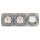 Busch-Jaeger Busch-Duro 2000 SI Set: 1x Rutenbeck Anschlußdose TAE 3x6 NFN Up0 rw mit Zentralscheibe + 2x  20 EUC-212 Steckdose + 2513-212 3-fach Rahmen Cremeweiß