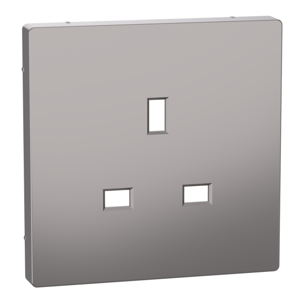 Merten MTN2120-6036 Zentralplatte für British-Standard Steckdosen-Einsatz Edelstahl System Design