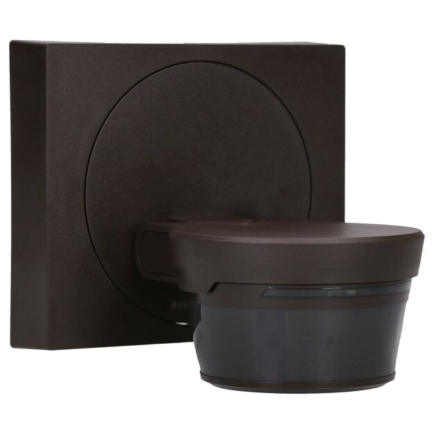 Busch-Wächter® Pro Set: Busch-Jaeger 6851/22-131 220° BT Bewegungsmelder mit Steuerung via Bluetooth App flexible Montage + 6851/DR-131 Designrahmen Braun