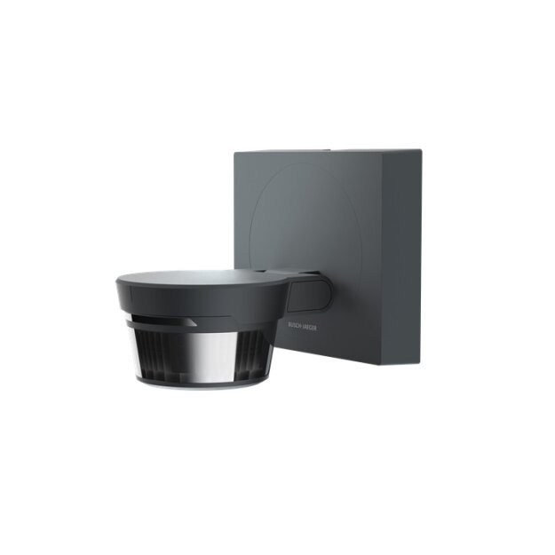 Busch-Wächter® Pro Set: Busch-Jaeger 6851/22-135 220° BT Bewegungsmelder mit Steuerung via Bluetooth App flexible Montage + 6851/DR-135 Designrahmen Anthrazit