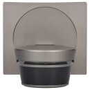 Busch-Wächter® Pro Set: Busch-Jaeger 6851/22-136 220° BT Bewegungsmelder mit Steuerung via Bluetooth App flexible Montage + 6851/DR-136 Designrahmen Edelstahl