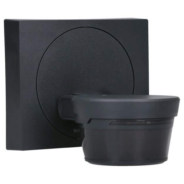 Busch-Wächter® Pro Set: Busch-Jaeger 6251/28-135-WL 280° Wireless Bewegungsmelder mit Steuerung via Bluetooth App flexible Montage Kabellos + 6851/DR-135 Designrahmen Anthrazit