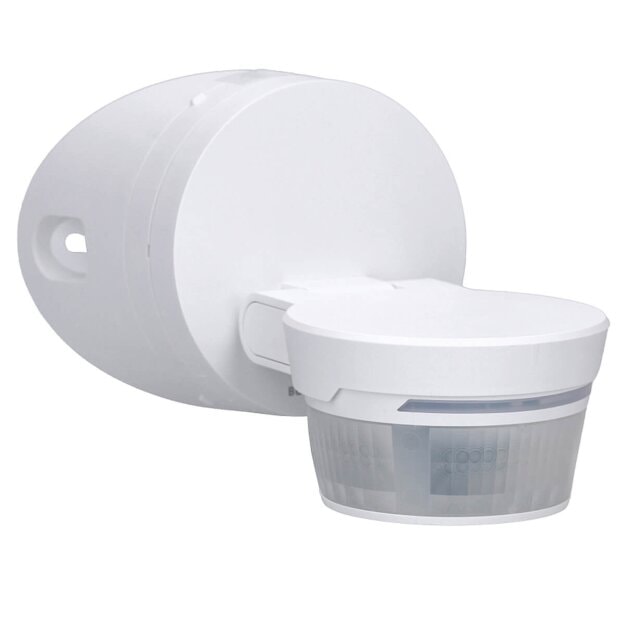 Busch-Jaeger Busch-Wächter® Pro Set: Busch-Jaeger 6851/22-134 220° BT Bewegungsmelder mit Steuerung via Bluetooth App flexible Montage + 6851/EA-134 Eckadapter Weiß