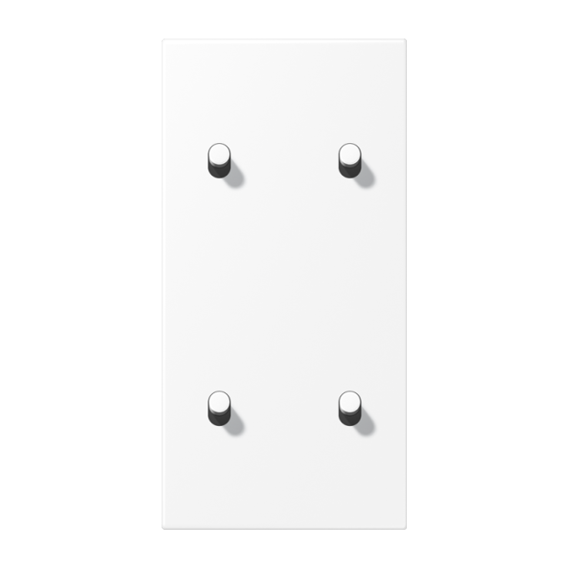 Exklusives Angebot: Jung AL12-25WWMR07 Abdeckung 2-fach senkrecht mit 2+2 Kipphebeln "Zylinder" Schneeweiß Matt (lackiertes Aluminium) LS 1912 - nur für kurze Zeit
