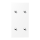 Exklusives Angebot: Jung AL12-25WWMR07 Abdeckung 2-fach senkrecht mit 2+2 Kipphebeln "Zylinder" Schneeweiß Matt (lackiertes Aluminium) LS 1912 - nur für kurze Zeit