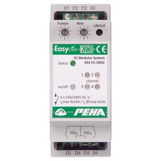 Peha 00377856 EnOcean Easyclickpro Modul Schalten 4 Kanal 10A 2 TE