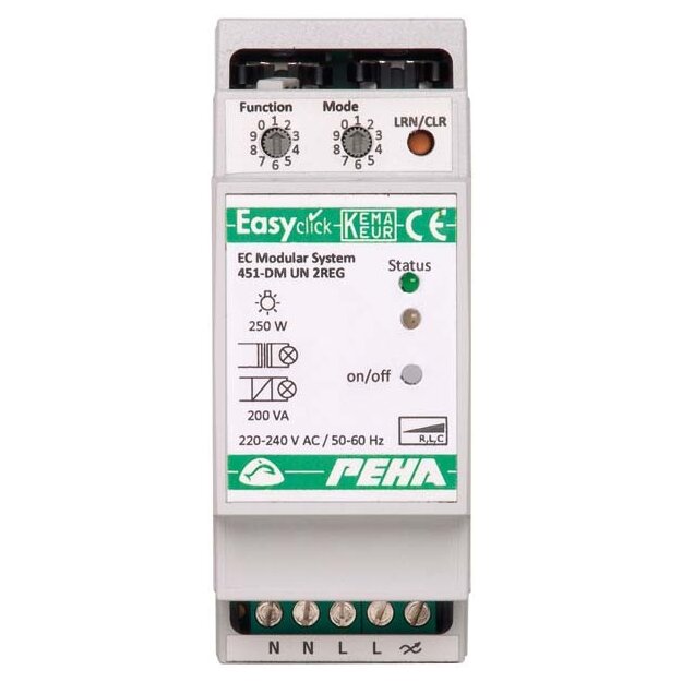 Peha 00377876 EnOcean Easyclickpro Modul Uni-Dimmer 1 Kanal 2 TE