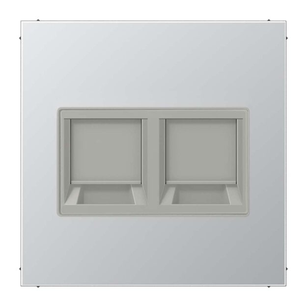 Exklusives Angebot: Jung AL1969-25WE Abdeckung f. Modular-Jack 2fach WE (TE-connect.) (Aluminium) Serie LS - nur für kurze Zeit