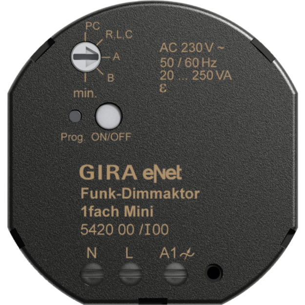 Gira 542000 Funk Dimmaktor 1-fach Mini 20 - 250 VA Gira eNet