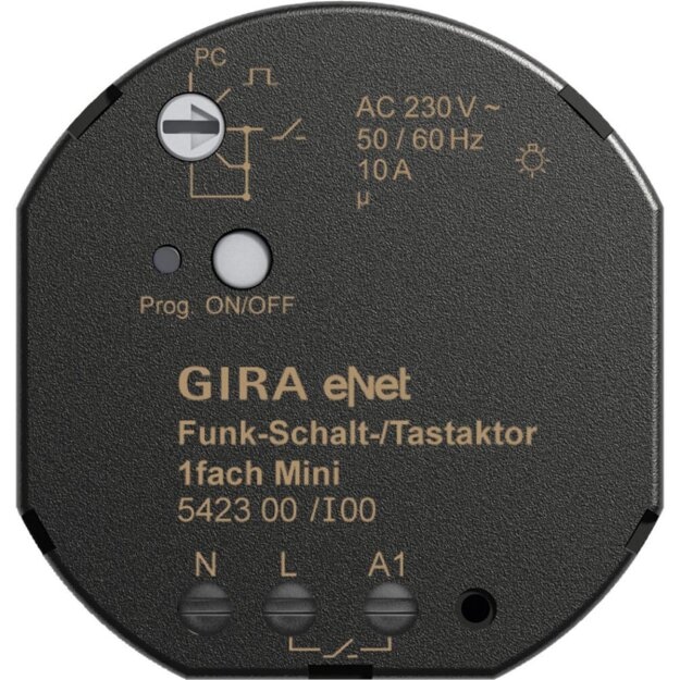 Gira 542300 Funk Schalt-/Tastaktor 1-fach Mini Gira eNet