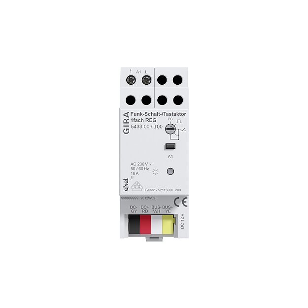 Gira 543300 Funk Schalt-/Tastaktor 1-fach REG Gira eNet