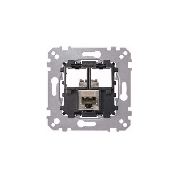 Merten MEG4576-0021 Tragplatte 1-fach mit Anschlußmodul Schneider Electric Actassi RJ45 Cat6A STP
